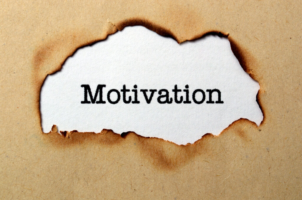 Motivation text on paper hole